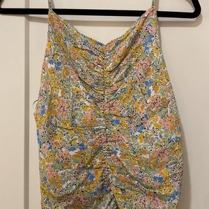 Zara Floral Printed Draped Dress